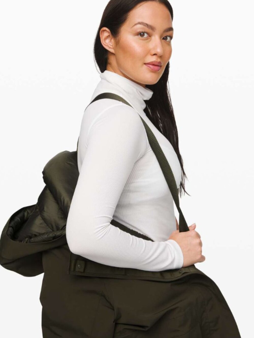 Lululemon Winter Warrior Long Parka Coat in Dark Olive Green Sz. 6 - Picture 7 of 14